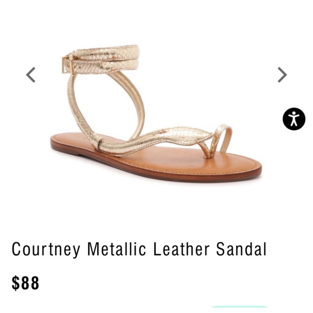 SCHUTZ Courtney Metallic Sandal US 6